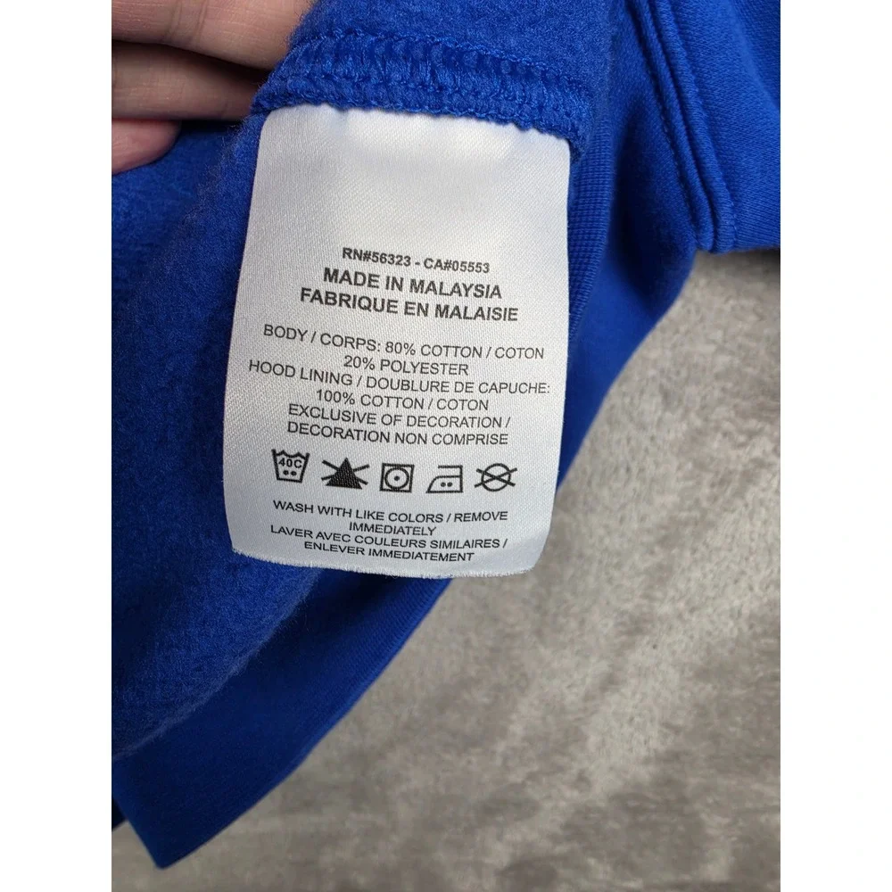 Nike Pullover Hoodie Mens Medium Blue CJ1611-493 Swoosh Fleece Sweatshirt